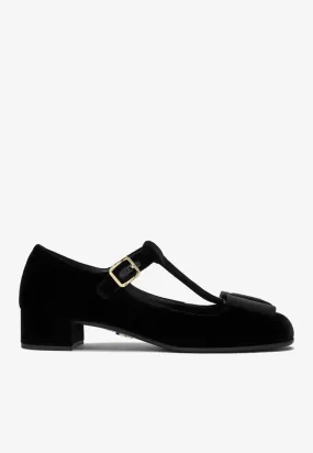 35 Delicate Bows Velvet Pumps