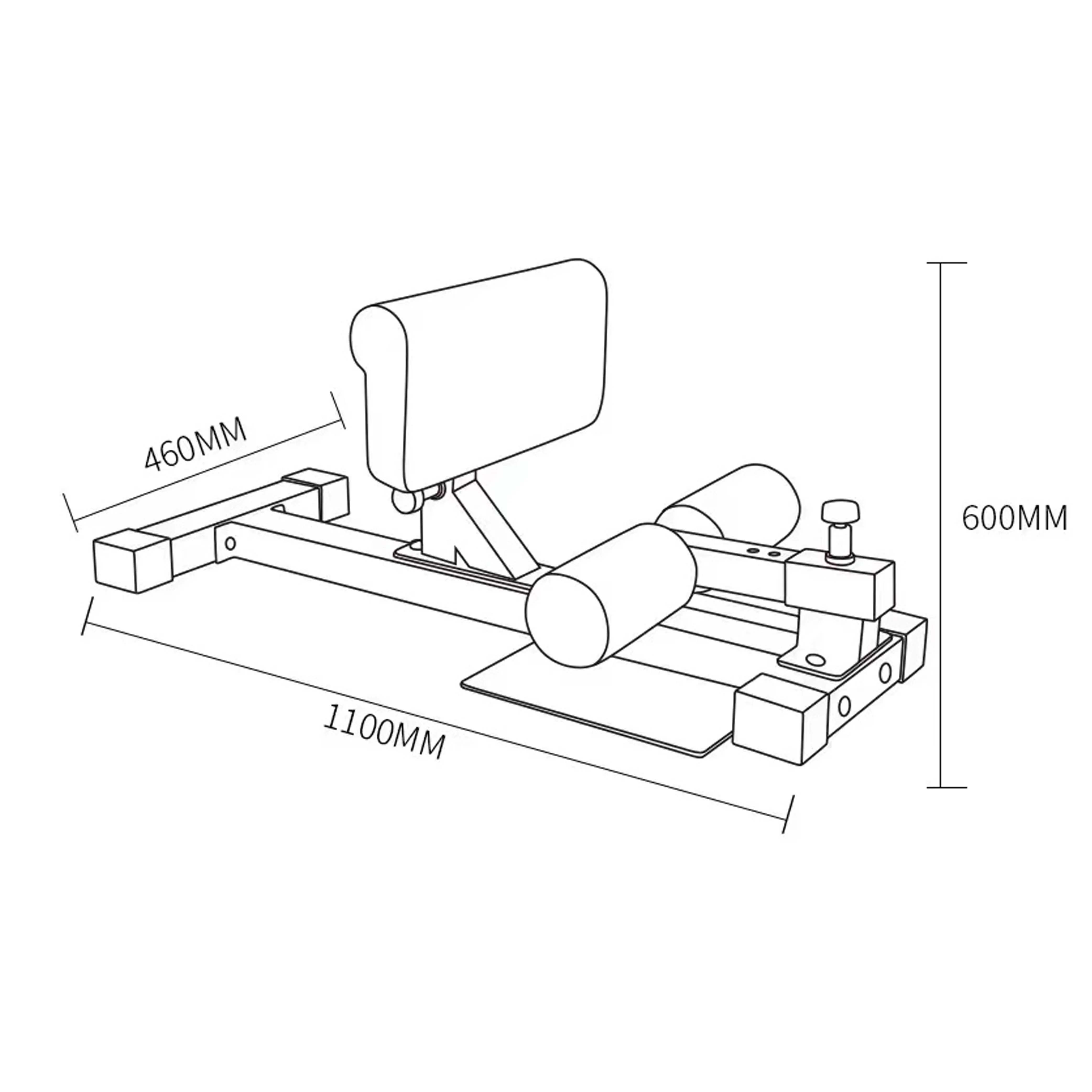 Adjustable Sissy Squat Machine