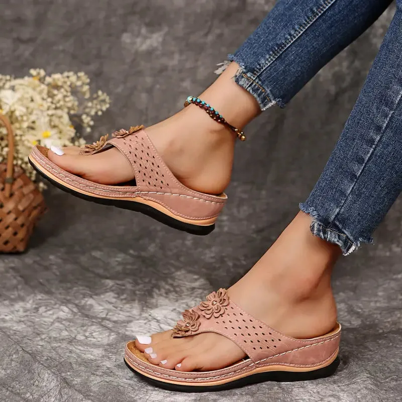 ANGEL™ WOMEN'S FLOWER FLIP FLOPS ORTHO SANDALS