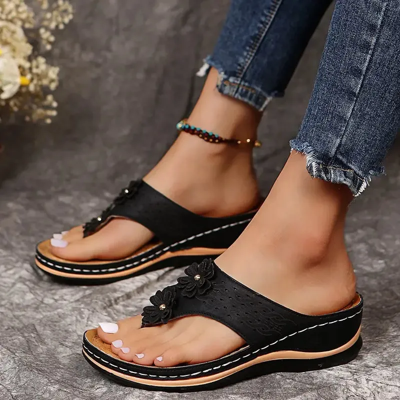 ANGEL™ WOMEN'S FLOWER FLIP FLOPS ORTHO SANDALS