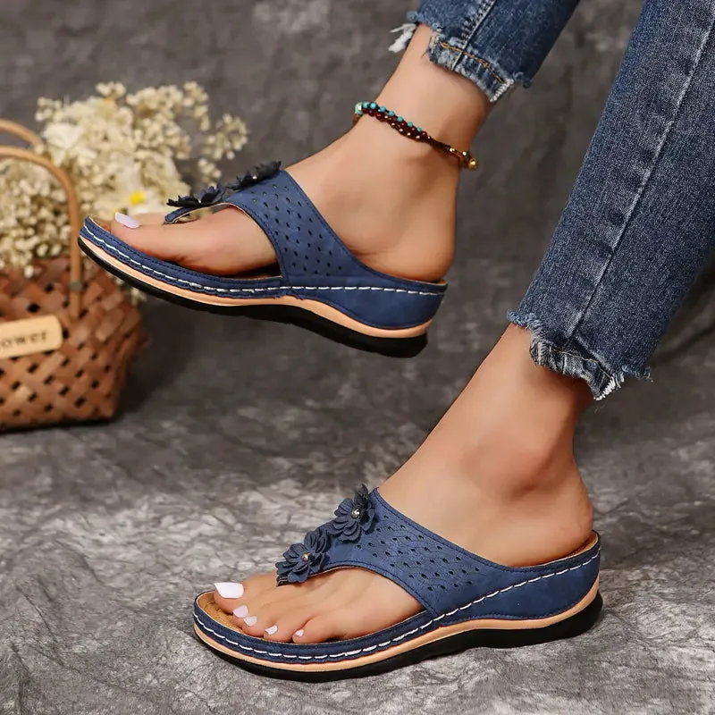ANGEL™ WOMEN'S FLOWER FLIP FLOPS ORTHO SANDALS