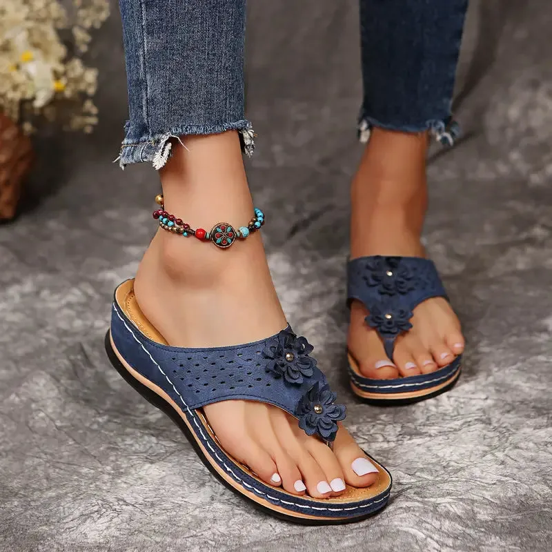 ANGEL™ WOMEN'S FLOWER FLIP FLOPS ORTHO SANDALS
