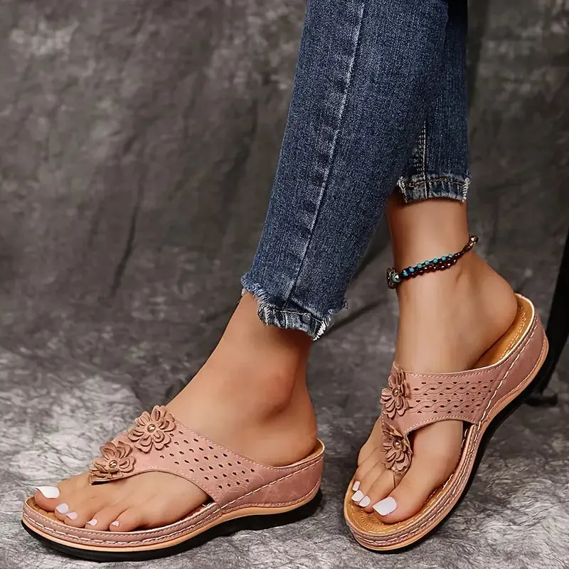 ANGEL™ WOMEN'S FLOWER FLIP FLOPS ORTHO SANDALS