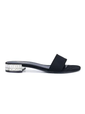 Black Low Block Heels
