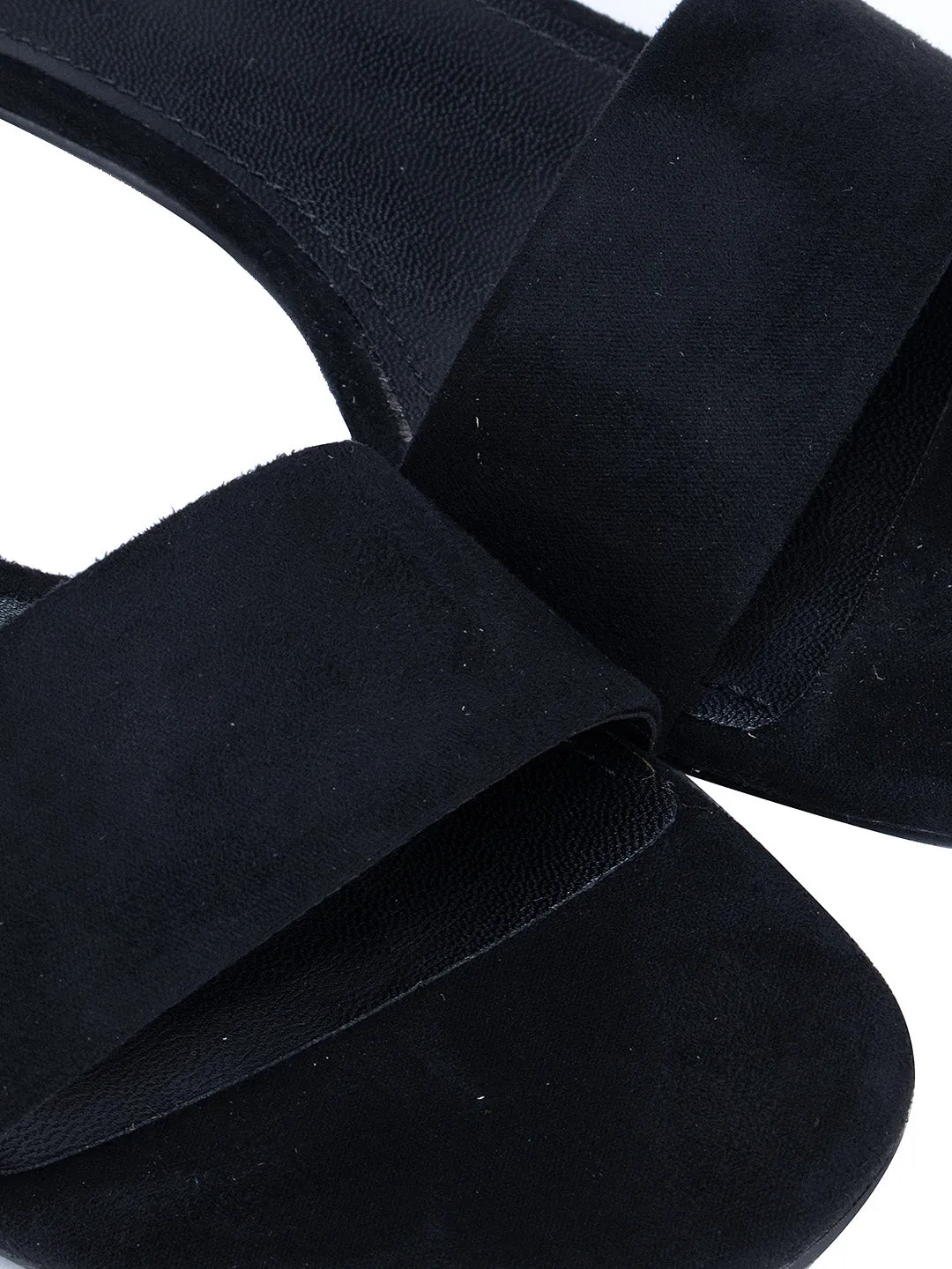 Black Low Block Heels