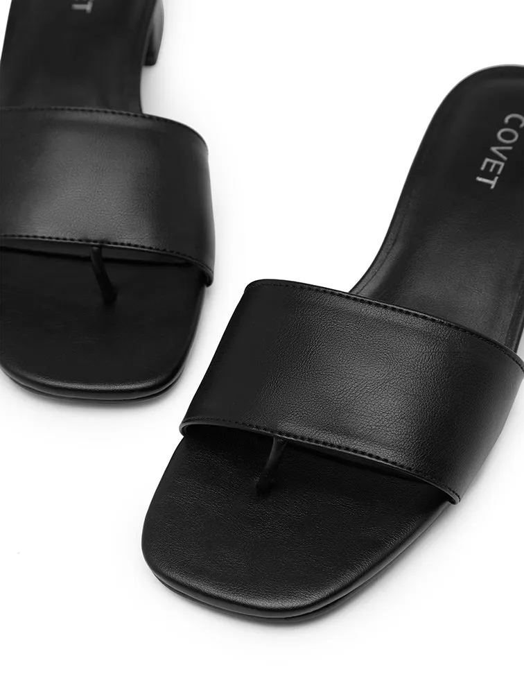 CARA Black Block Heels