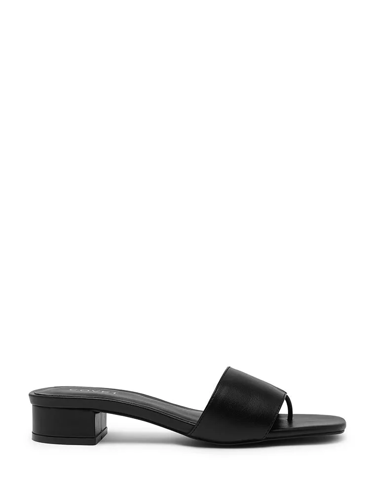 CARA Black Block Heels