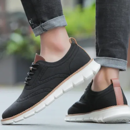 Cuzcare Orthopedic Men Shoes Breathable Mesh Arch Support Ultra-light High-End Fashion Casual