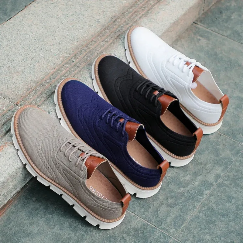 Cuzcare Orthopedic Men Shoes Breathable Mesh Arch Support Ultra-light High-End Fashion Casual