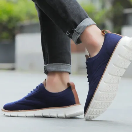 Cuzcare Orthopedic Men Shoes Breathable Mesh Arch Support Ultra-light High-End Fashion Casual