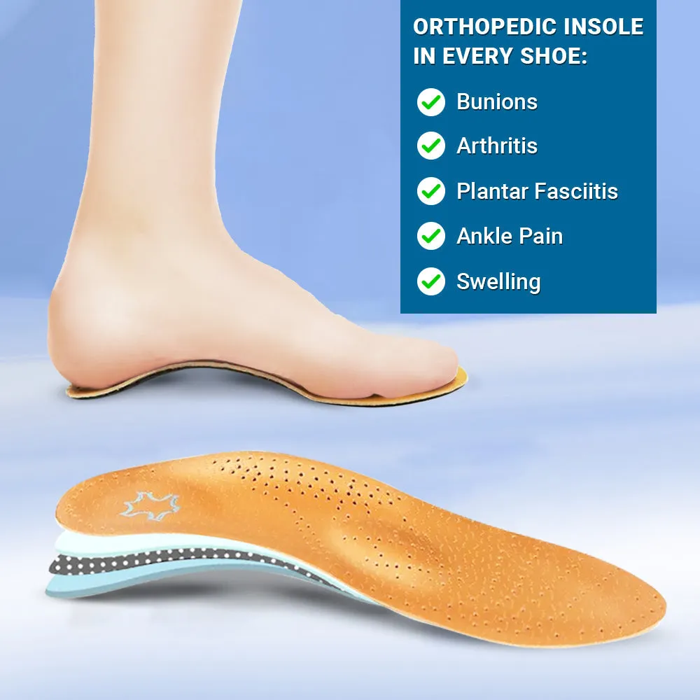 Cuzcare Orthopedic Women Ankle Boots Arch Support Plush Warm Waterproof Wide Toe-box