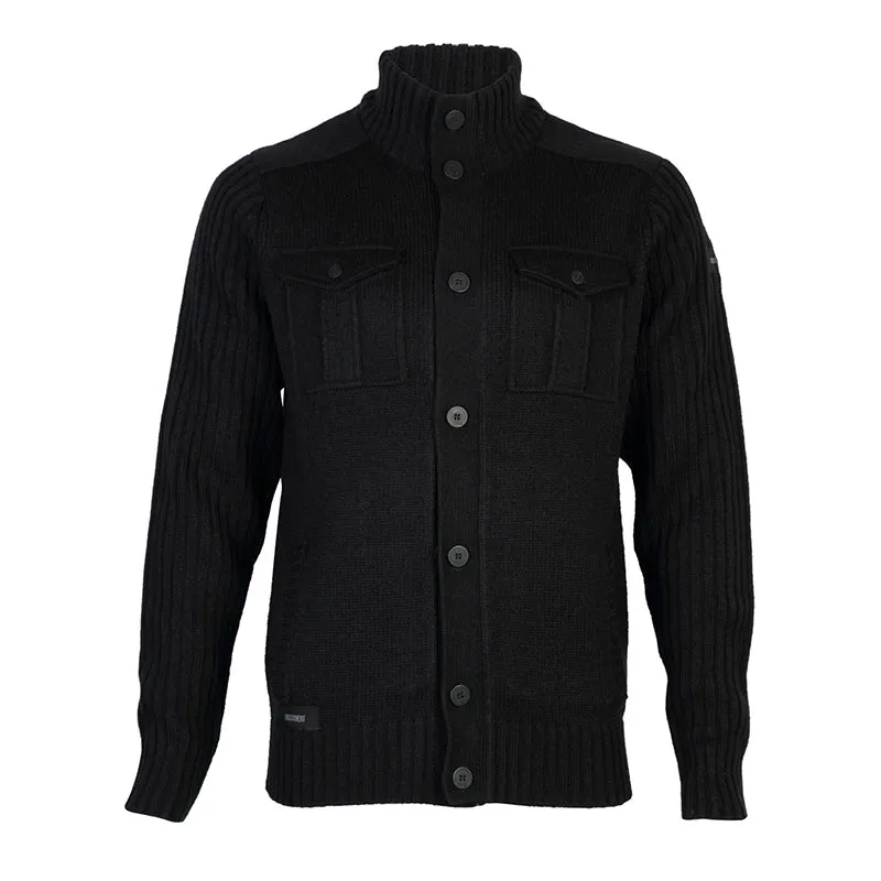 Dissident Steven military cardigan in black jacket