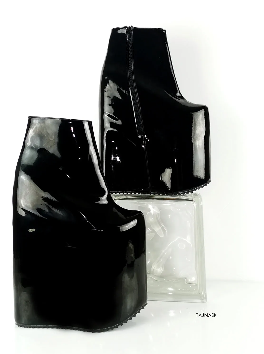 Hidden Platform Black 30 cm Platform Wedges