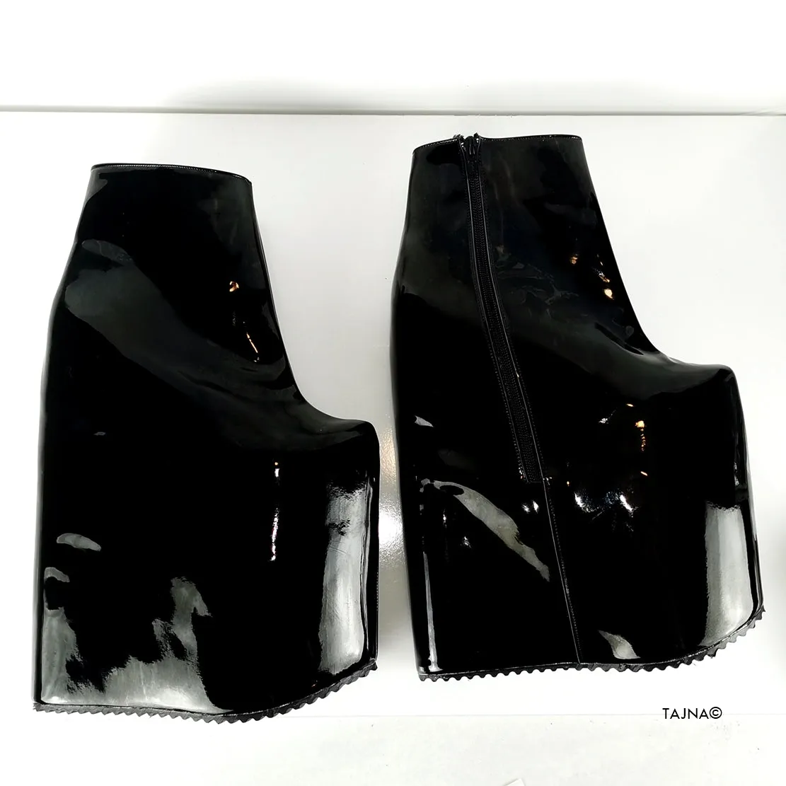 Hidden Platform Black 30 cm Platform Wedges