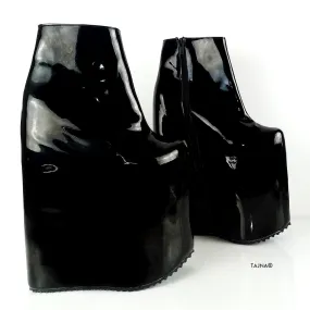 Hidden Platform Black 30 cm Platform Wedges
