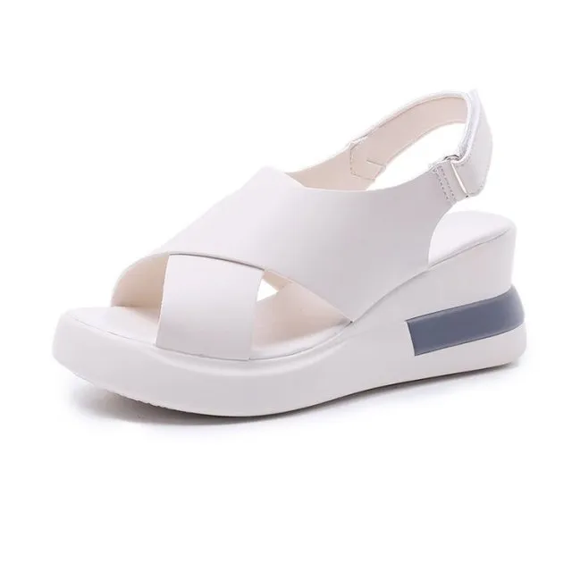 HULINGMEI Wonderful Wedge Multi-Choice Ankle Sandal Shoes