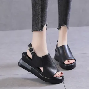 HULINGMEI Wonderful Wedge Multi-Choice Ankle Sandal Shoes