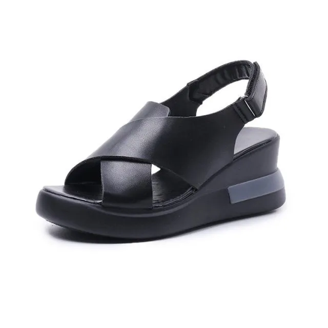 HULINGMEI Wonderful Wedge Multi-Choice Ankle Sandal Shoes