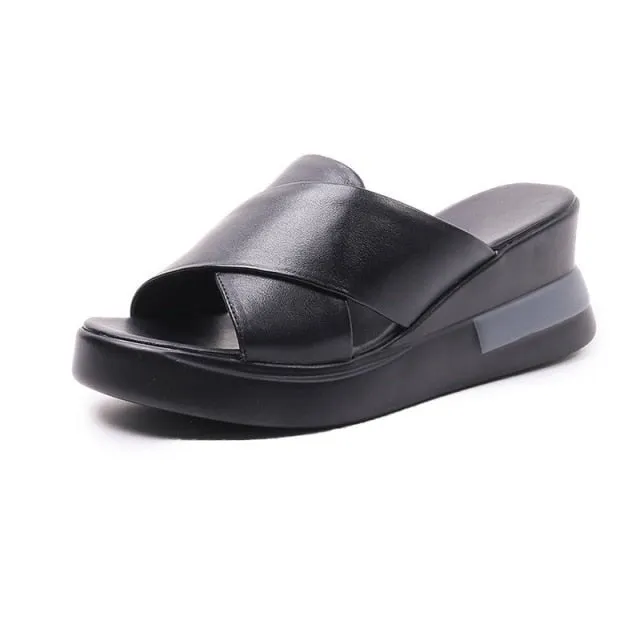HULINGMEI Wonderful Wedge Multi-Choice Ankle Sandal Shoes