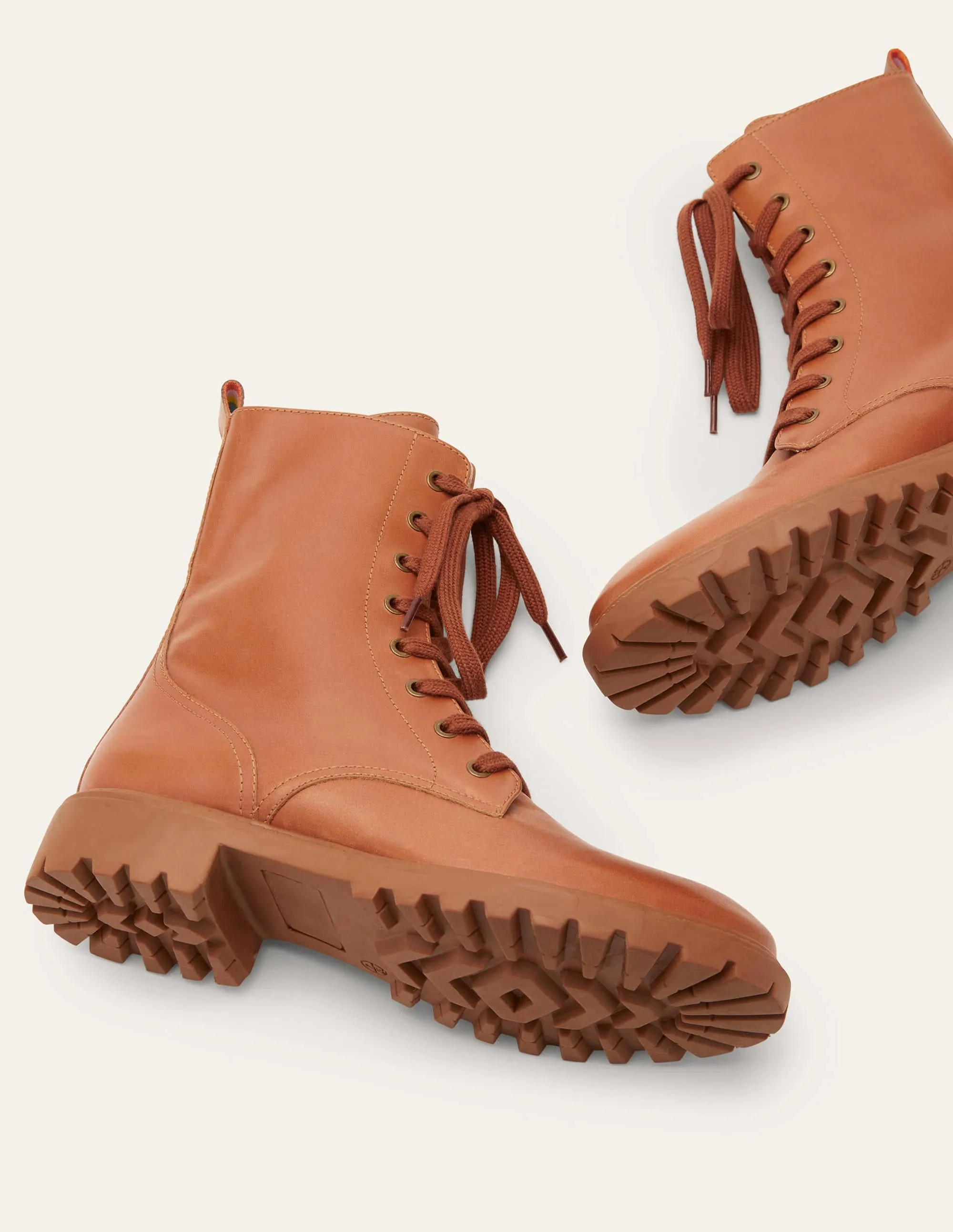 Lace-up Boots-Tan