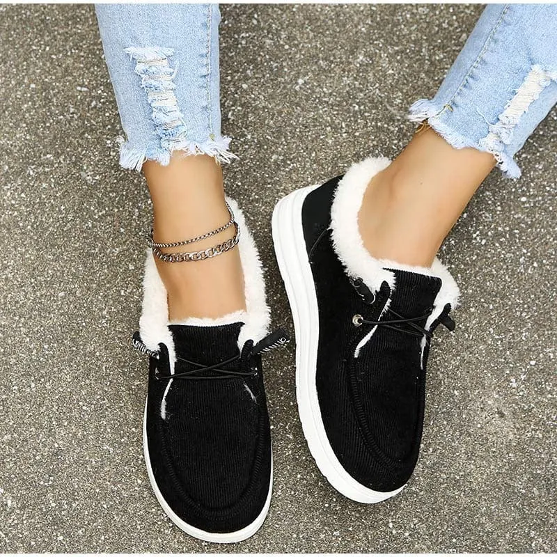 OrthoPlush - Plush-lined mid-height orthopedic canvas shoes