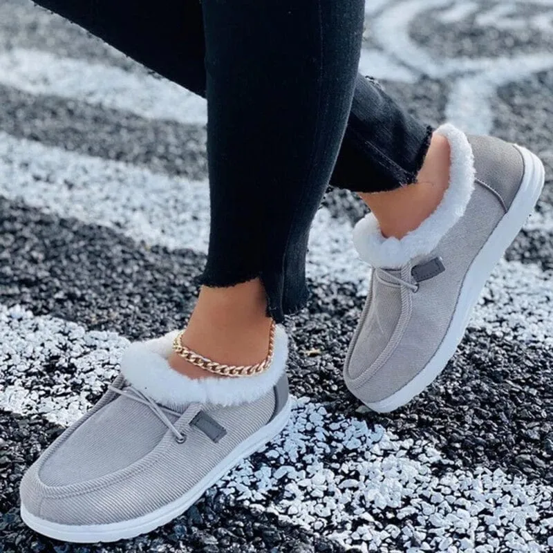 OrthoPlush - Plush-lined mid-height orthopedic canvas shoes
