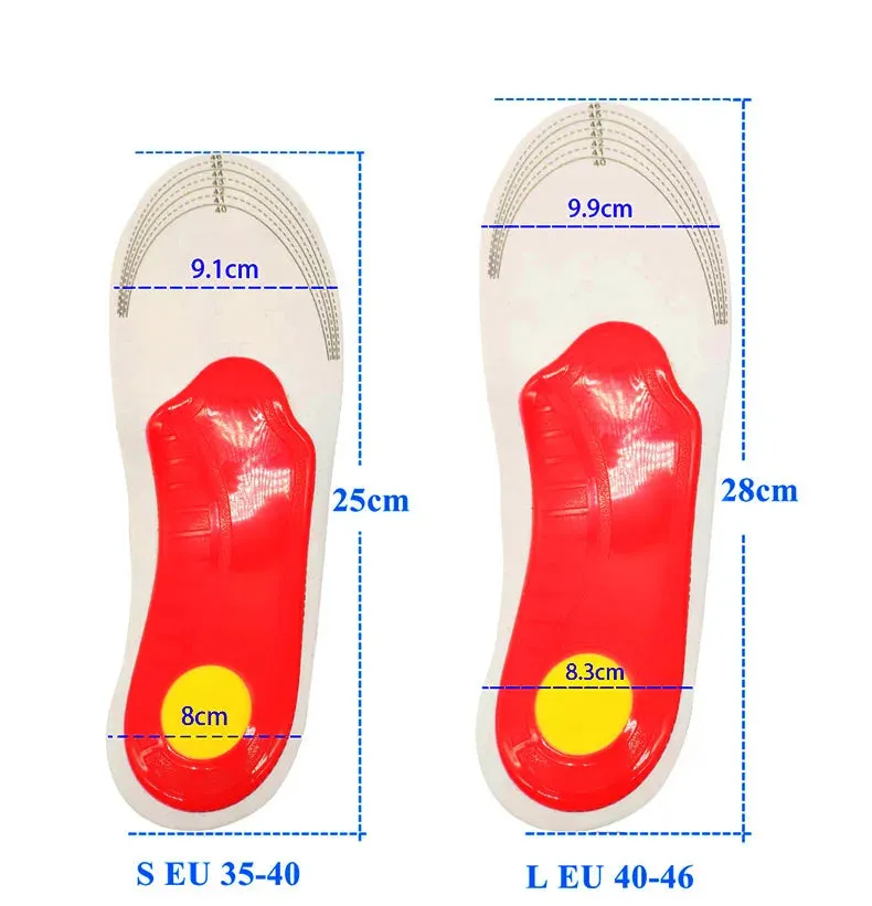 Orthotic Arch Support Insoles for Flatfoot – Cushioned Relief, Foot Comfort