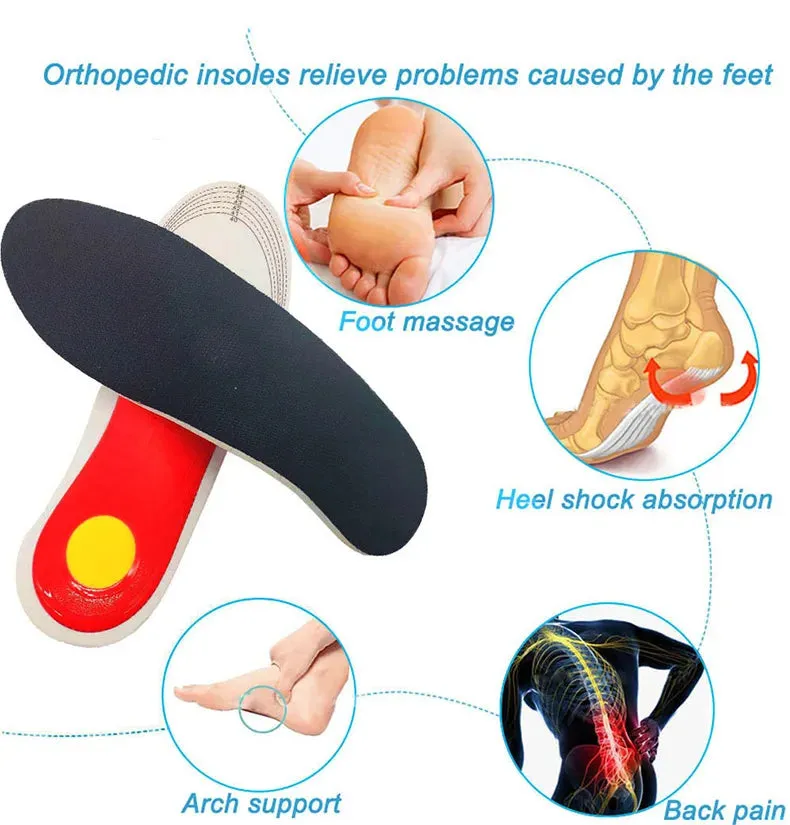 Orthotic Arch Support Insoles for Flatfoot – Cushioned Relief, Foot Comfort