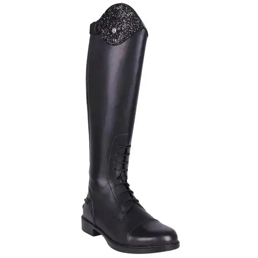 QHP Romy Glitter Top Long Competition Riding Boots - Junior Standard