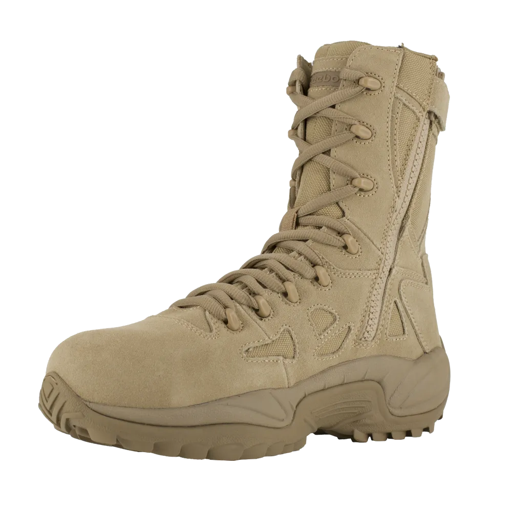 Reebok RB894 Women's Rapid Response Composite Toe Tactical Boots - Side Zip - Desert Tan