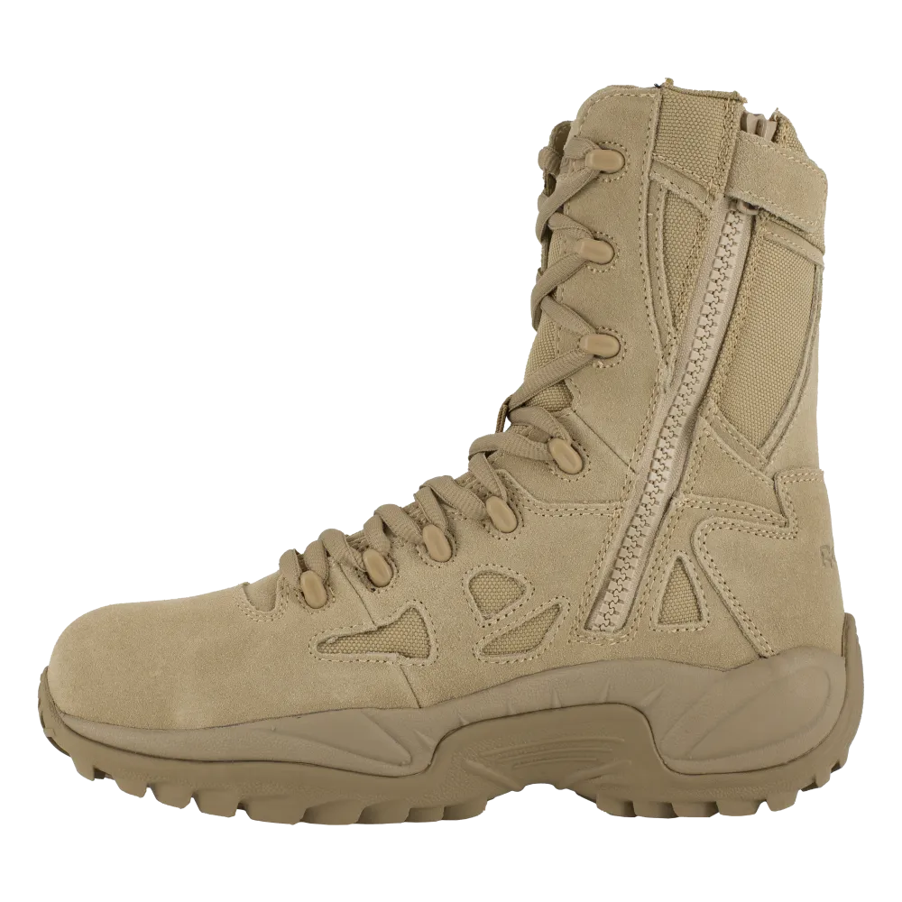 Reebok RB894 Women's Rapid Response Composite Toe Tactical Boots - Side Zip - Desert Tan