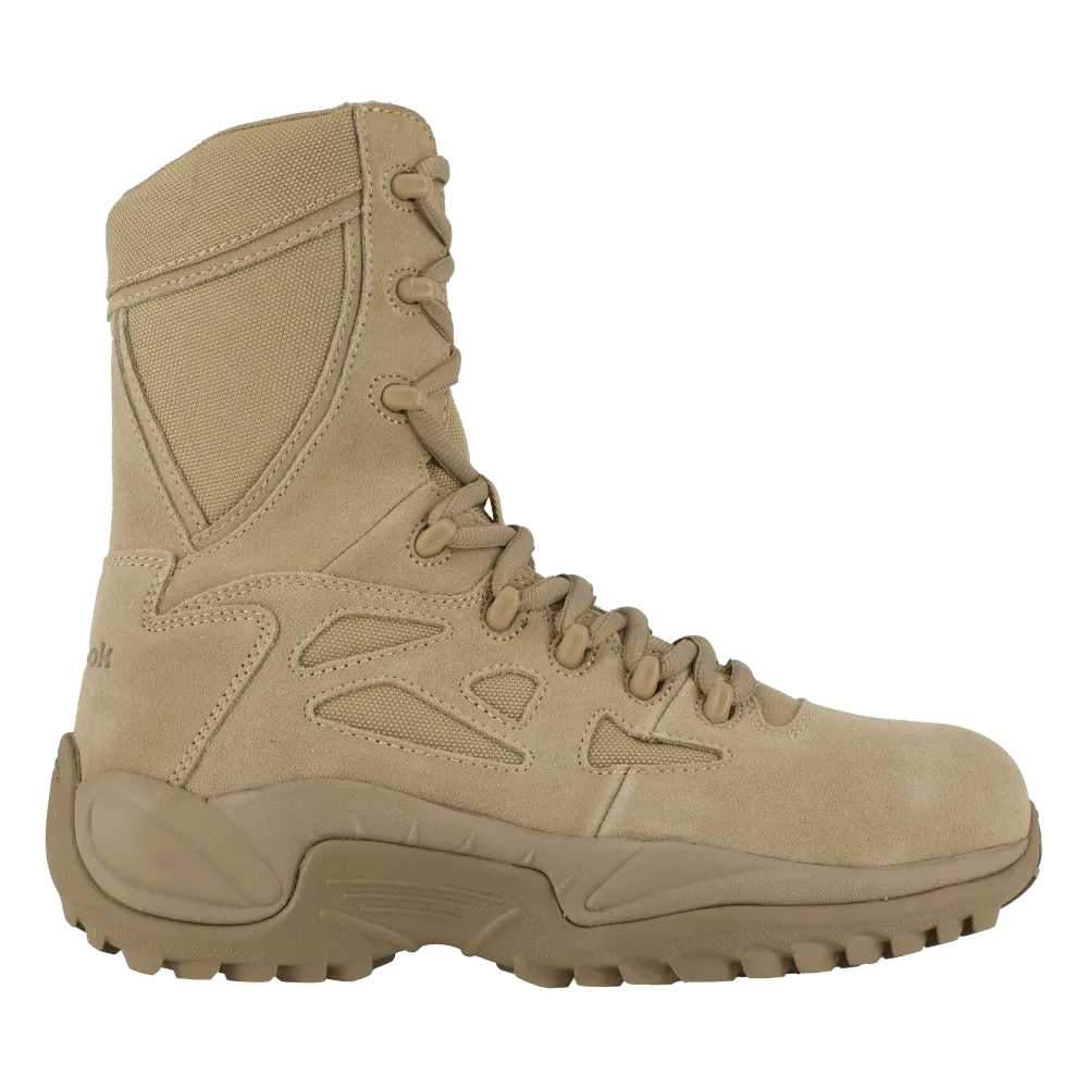 Reebok RB894 Women's Rapid Response Composite Toe Tactical Boots - Side Zip - Desert Tan