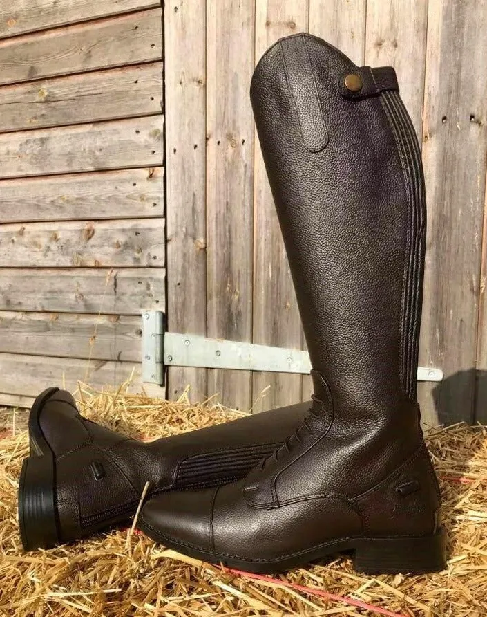 Rhinegold Extra Short Luxus Brown Leather Riding Boot