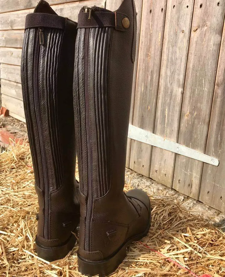 Rhinegold Extra Short Luxus Brown Leather Riding Boot