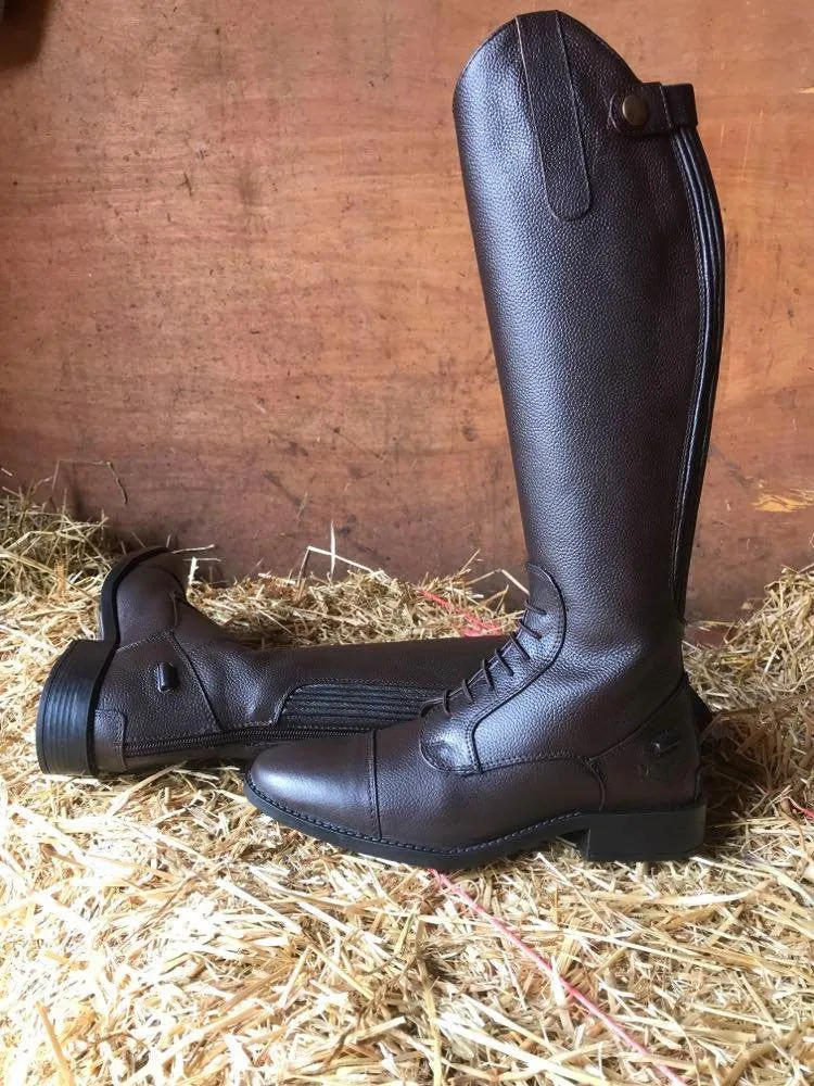 Rhinegold Extra Short Luxus Brown Leather Riding Boot