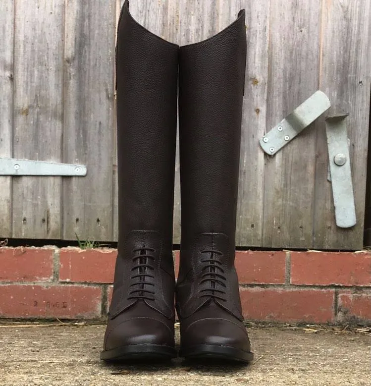 Rhinegold Extra Short Luxus Brown Leather Riding Boot
