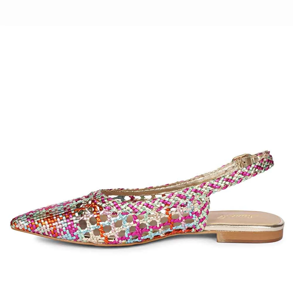 Saint Chayya Rainbow Handcrafted Woven Leather Low  Heels