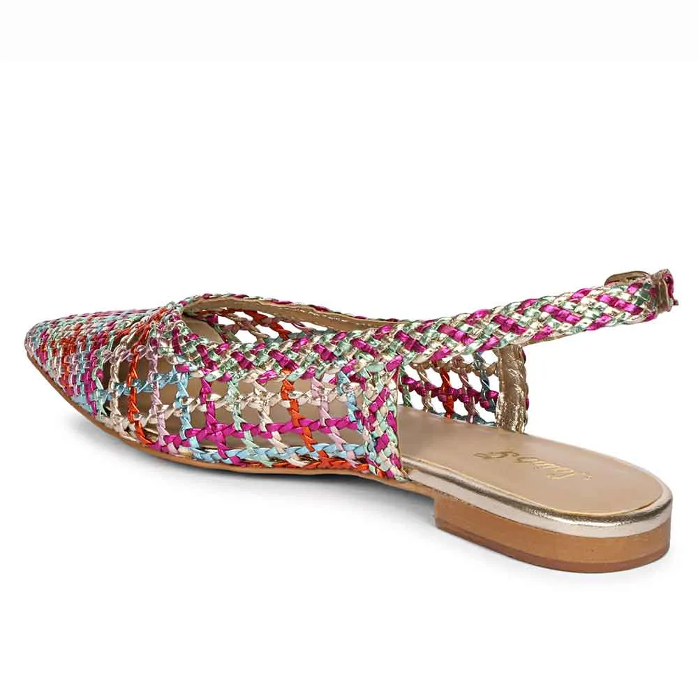Saint Chayya Rainbow Handcrafted Woven Leather Low  Heels
