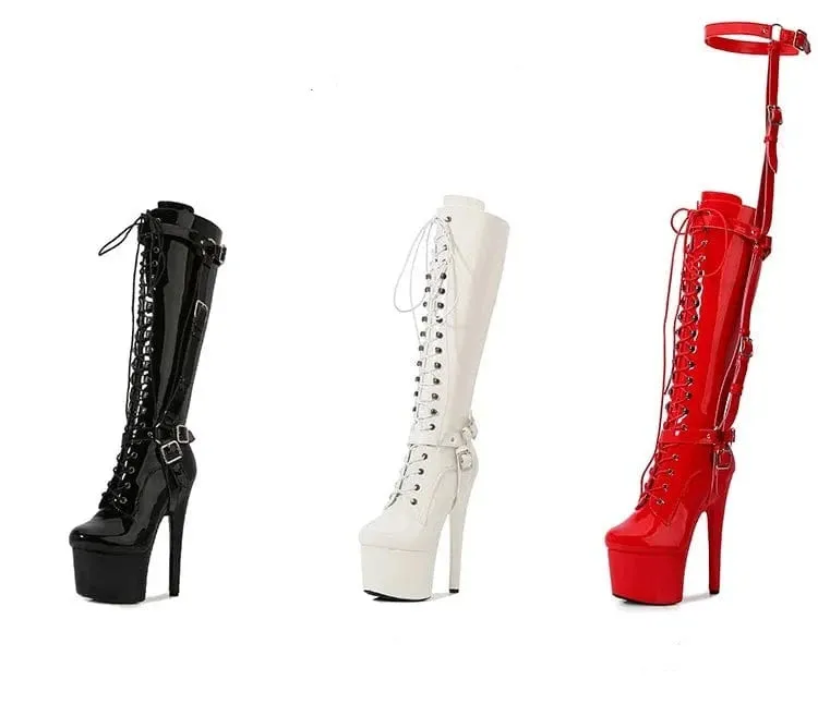 Slay Stiletto Platform High Heel Boots