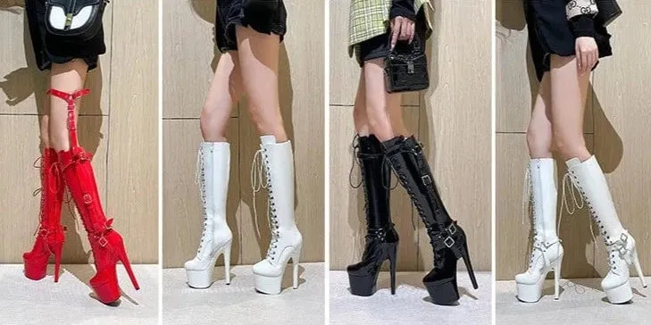 Slay Stiletto Platform High Heel Boots