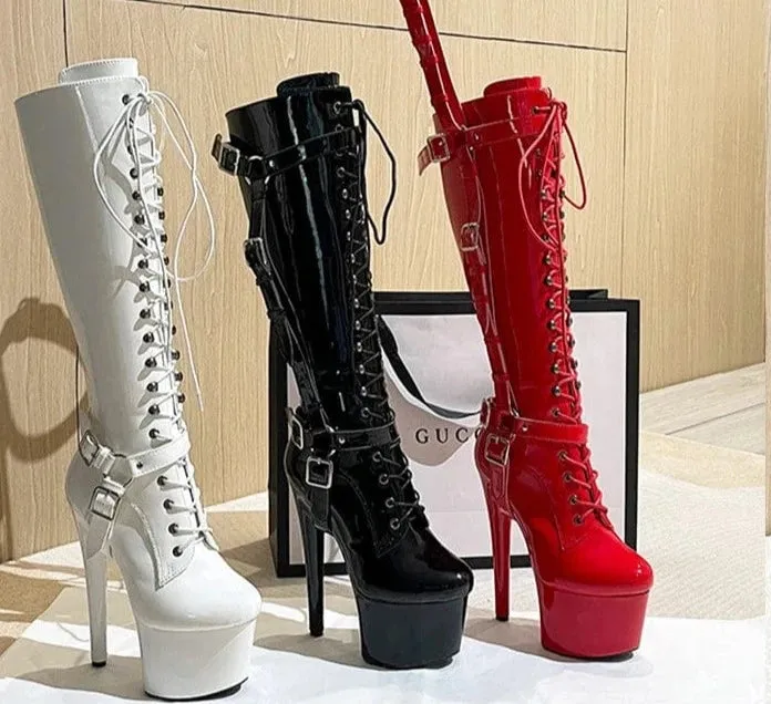 Slay Stiletto Platform High Heel Boots