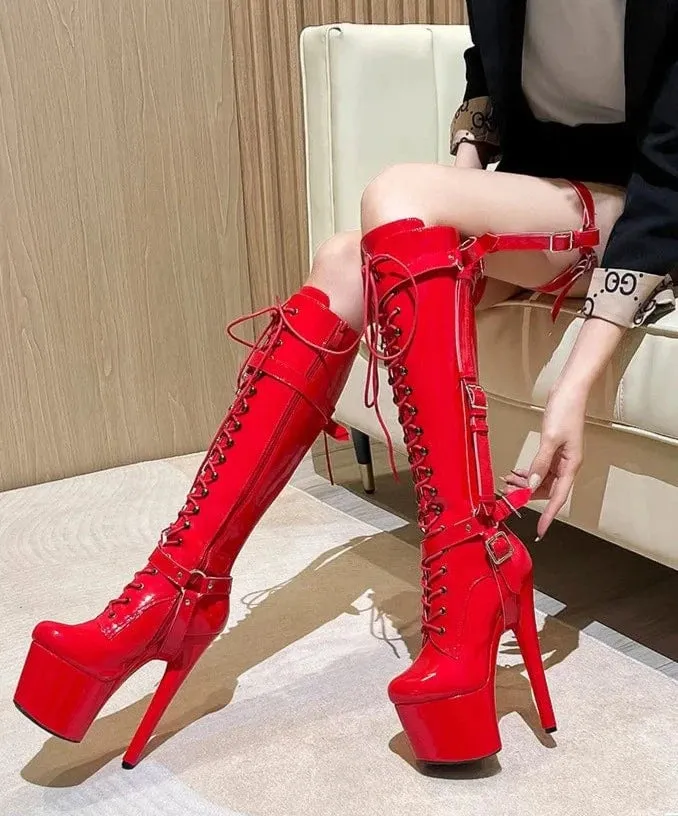 Slay Stiletto Platform High Heel Boots