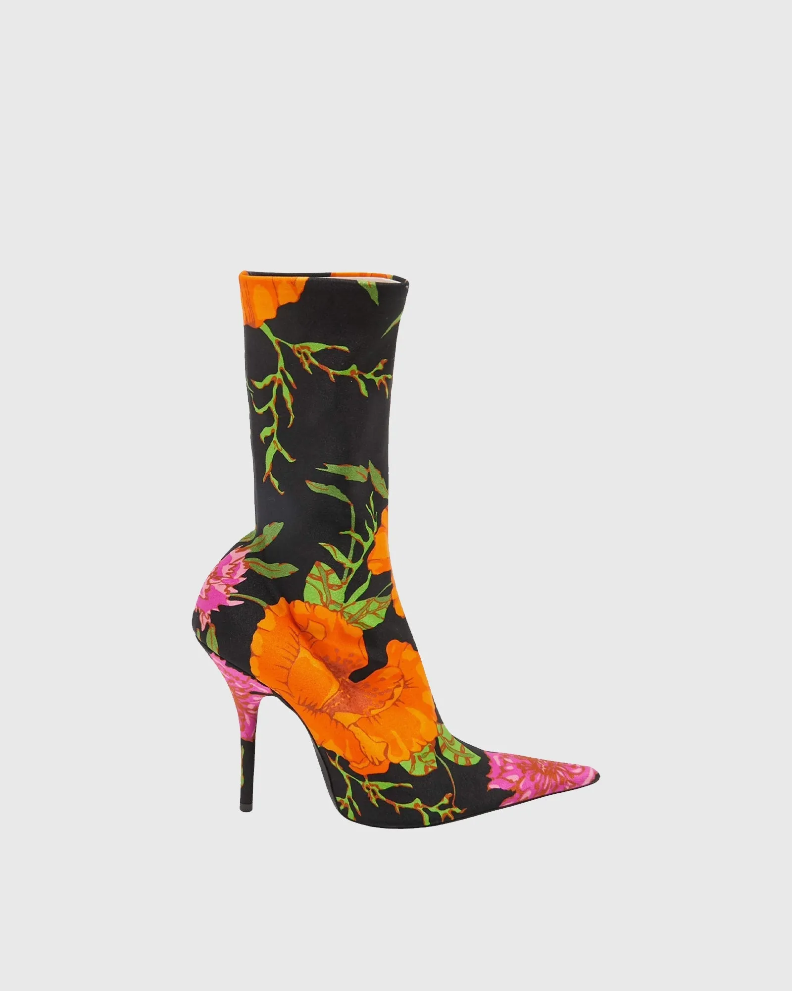 Tersa Flower Print Mid Calf Boots In Multicolor
