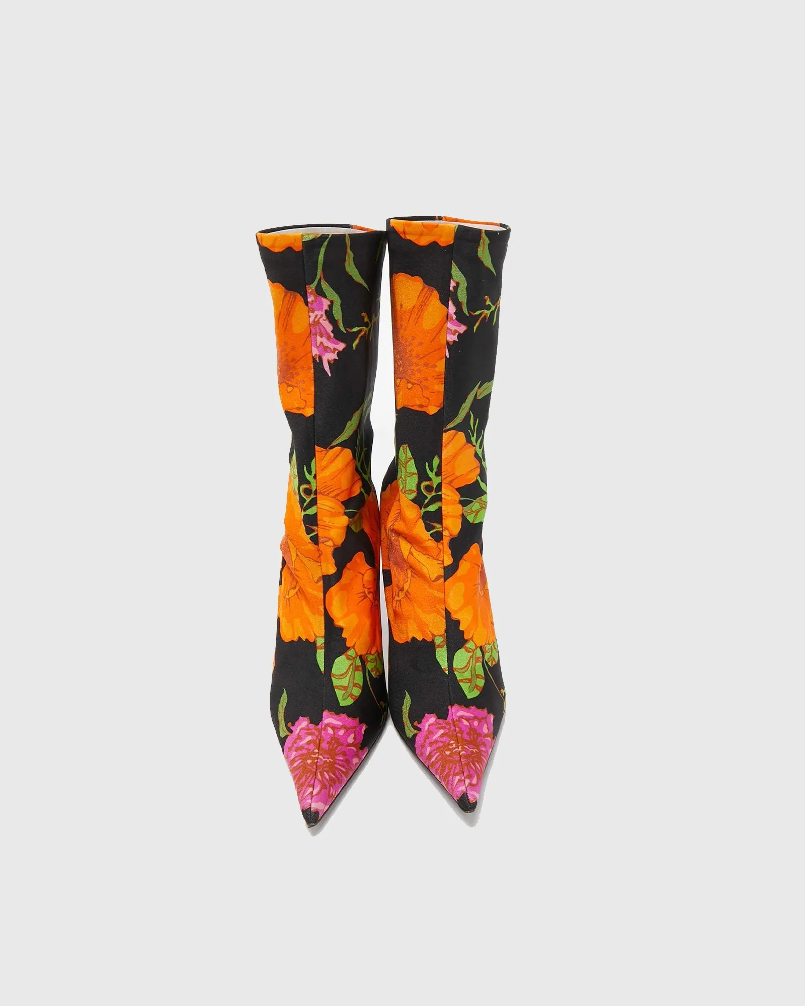 Tersa Flower Print Mid Calf Boots In Multicolor