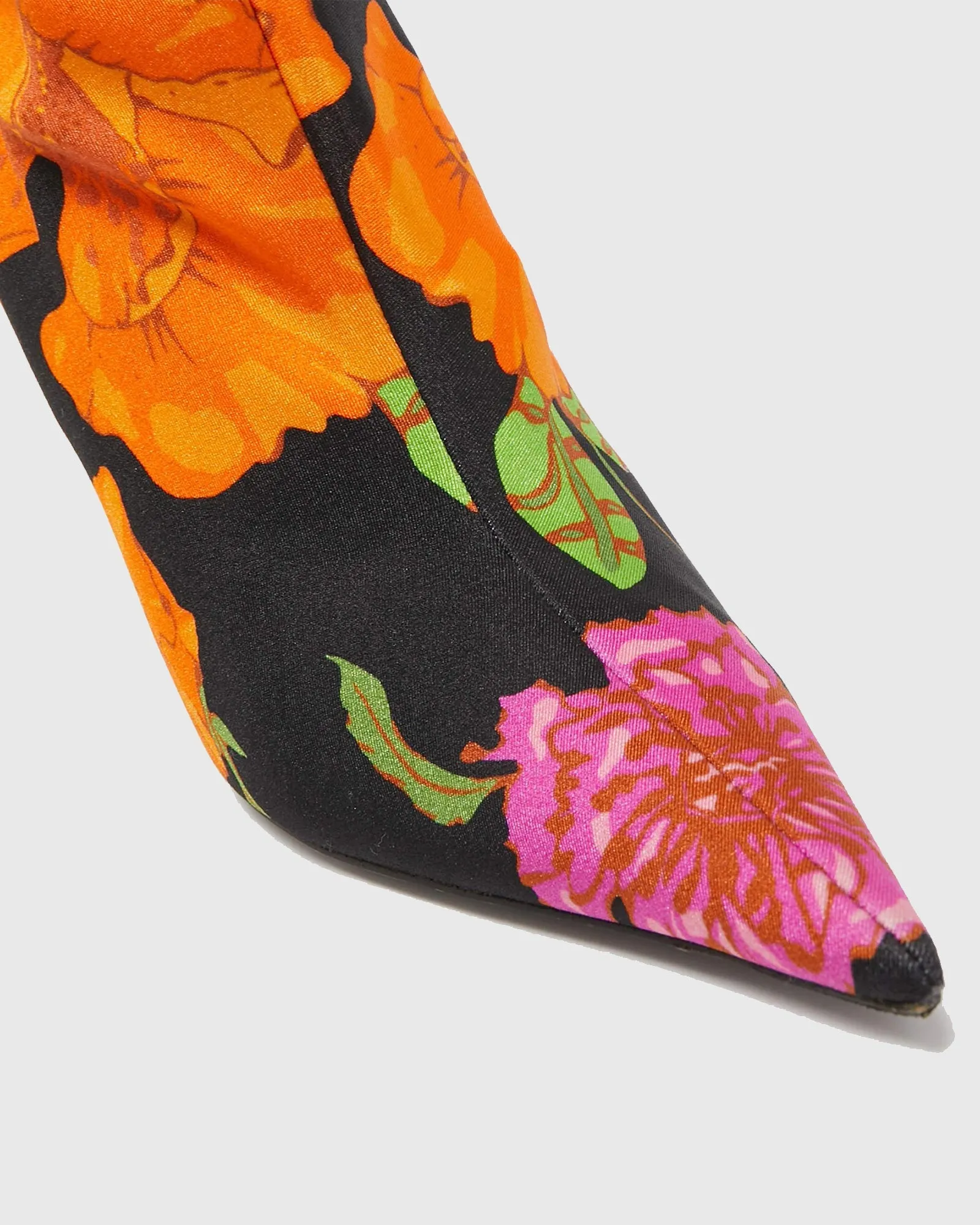 Tersa Flower Print Mid Calf Boots In Multicolor