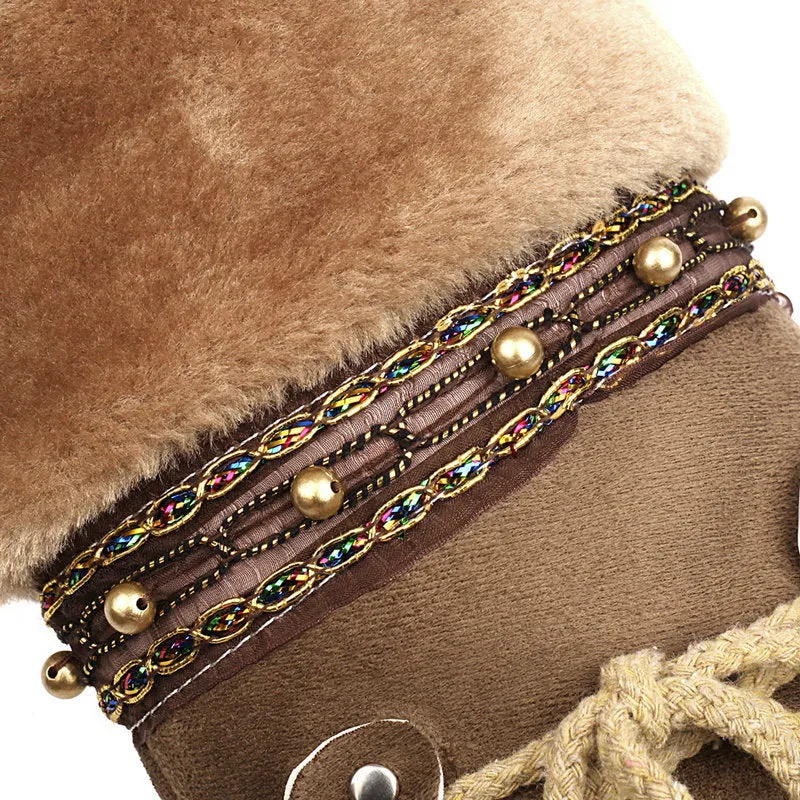 Tillbuy Furry Mid-Calf Boots