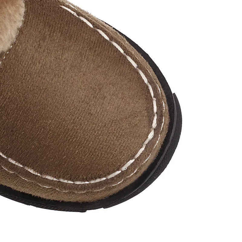 Tillbuy Furry Mid-Calf Boots