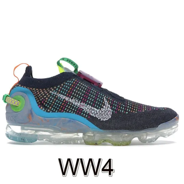 Vapormax  2020 Men's Flyknit Running Shoes Moc Laceless FK Black Oreo Red Blue Women Sneakers Trainers Sports Release Shoes